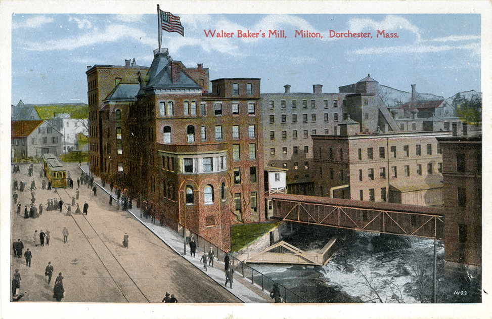 Postcard of Bakers Mill in Dorchester