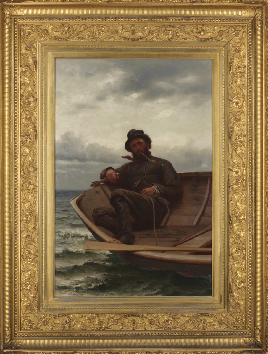 Painting of sailor by JG Brown, "Homeward Bound"