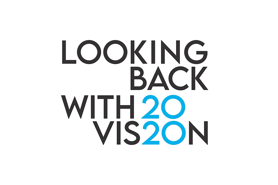 Exhibition logo for Looking Back with 2020 Vision in 2021